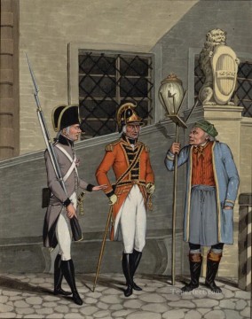 Burgwache der Arcierengardist und der Burghausknecht Georg Emanuel Opiz caricature Oil Paintings